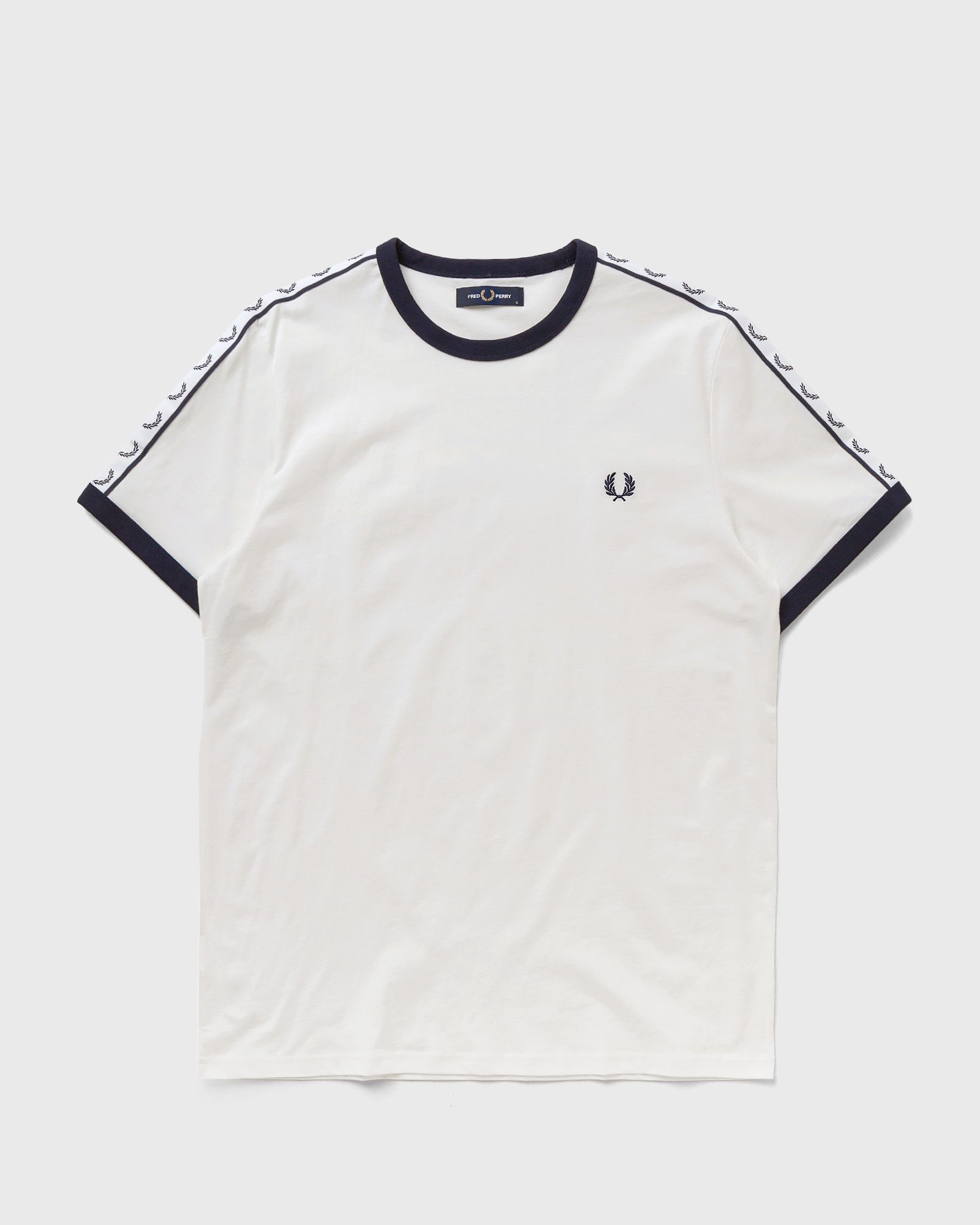 Fred Perry TAPED RINGER TEE, white