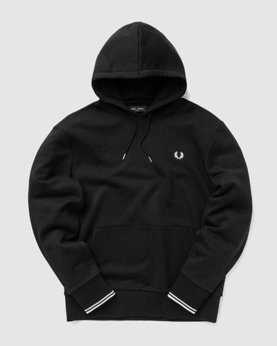 Fred Perry TIPPED HOODED SWEATSHIRT, black