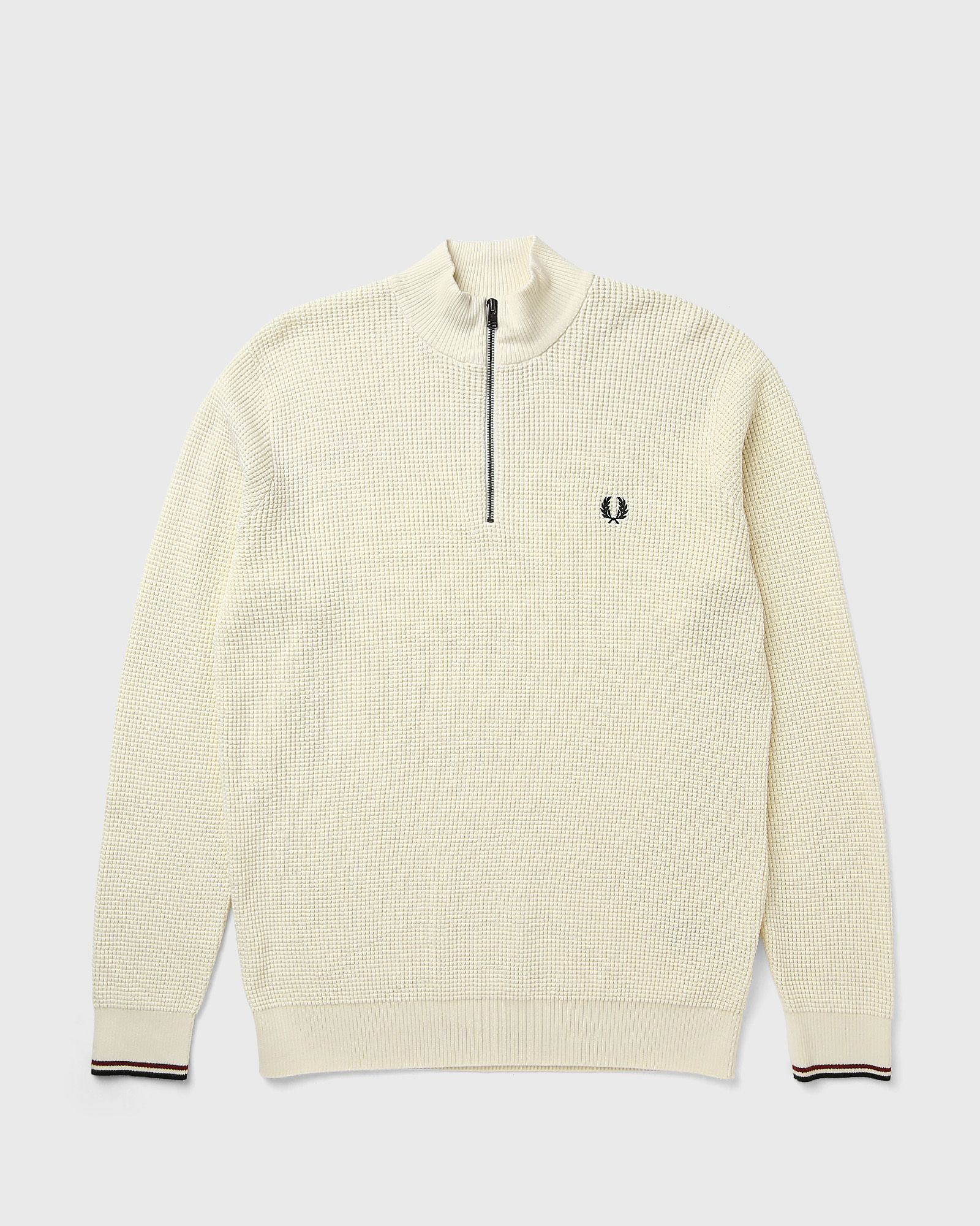 Fred Perry Herren Weiß Troyer Baumwolle Unifarben - Bild 5