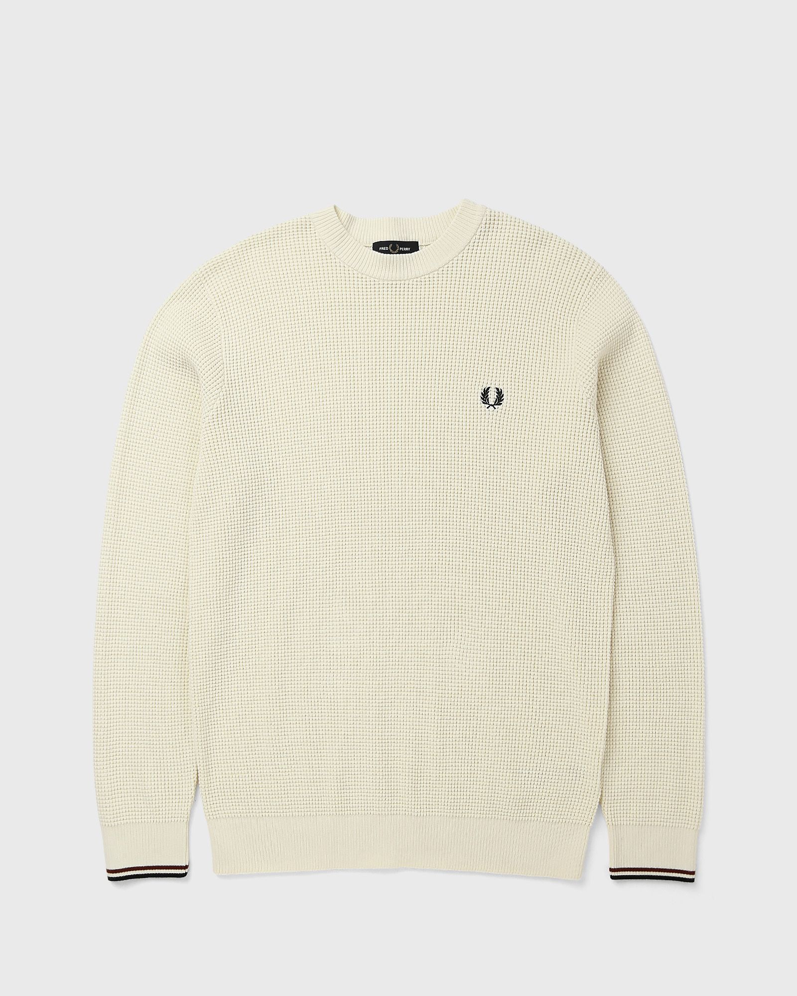 Pullover FRED PERRY Waffle Stitch Jumper Ecru M - Bild 4