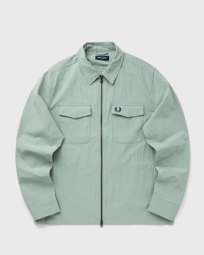 Fred Perry ZIP THROUGH OVERSHIRT, green