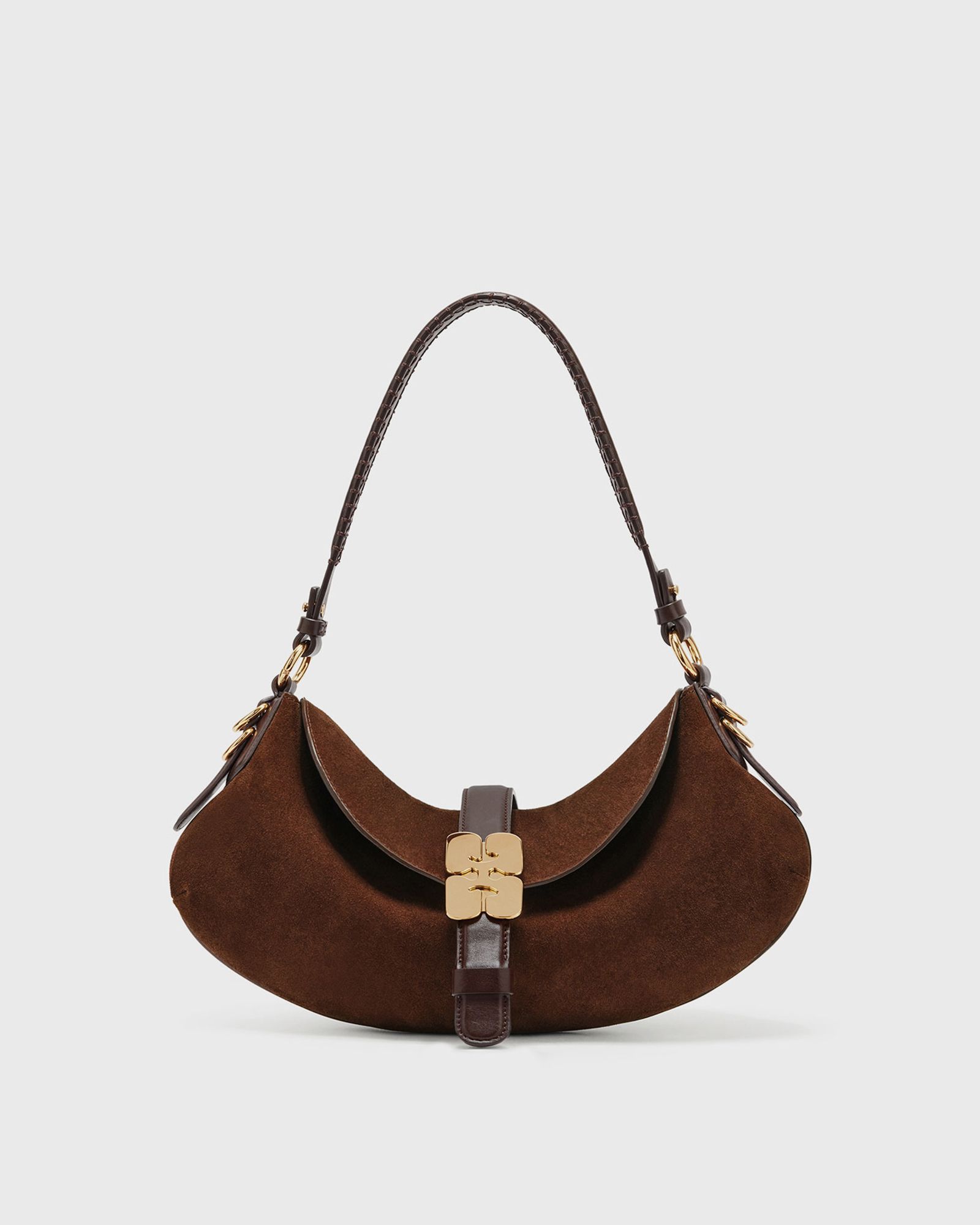 Ganni B-Kat Recycled Suede Pelinova, brown