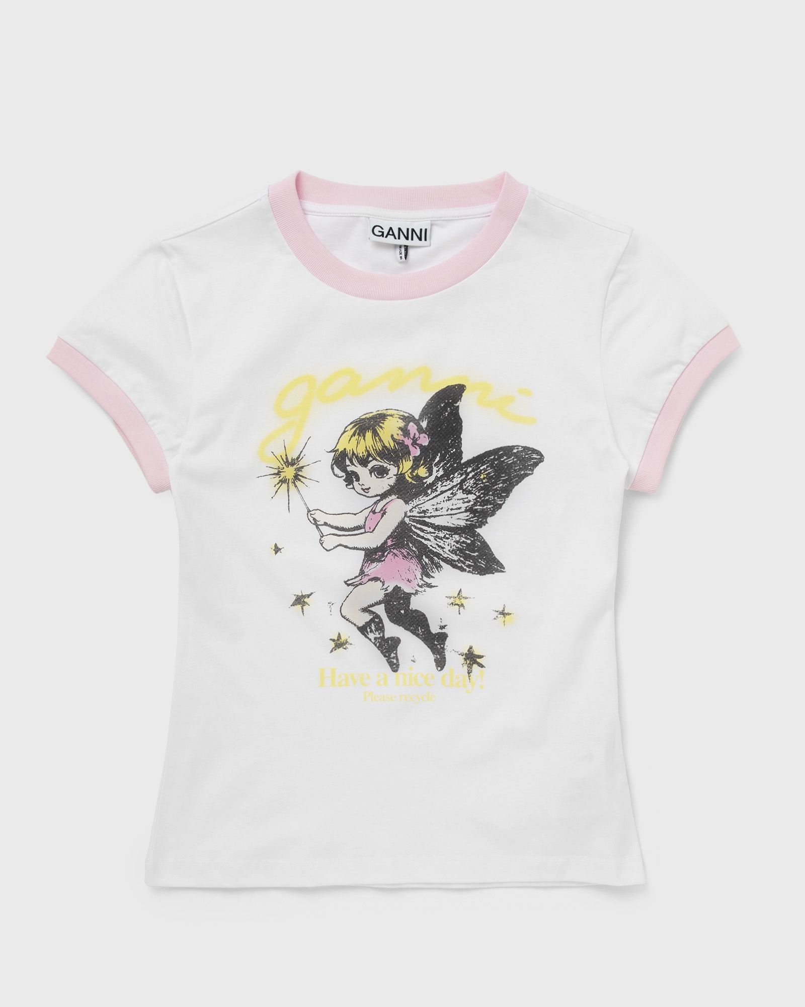 Ganni Basic Cotton Jersey Baby Fit Fairy, white