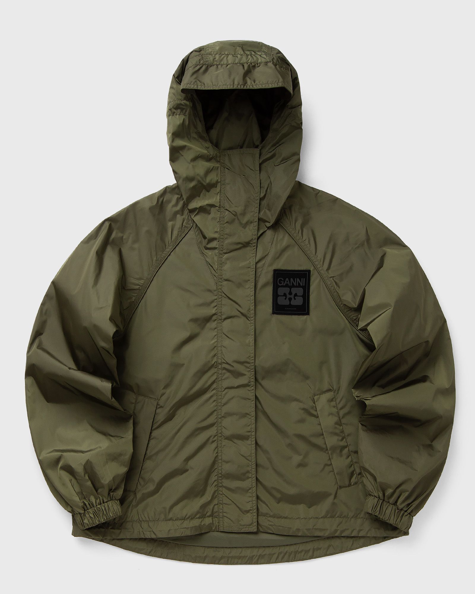 Ganni Flyweight Nylon Jacket, green