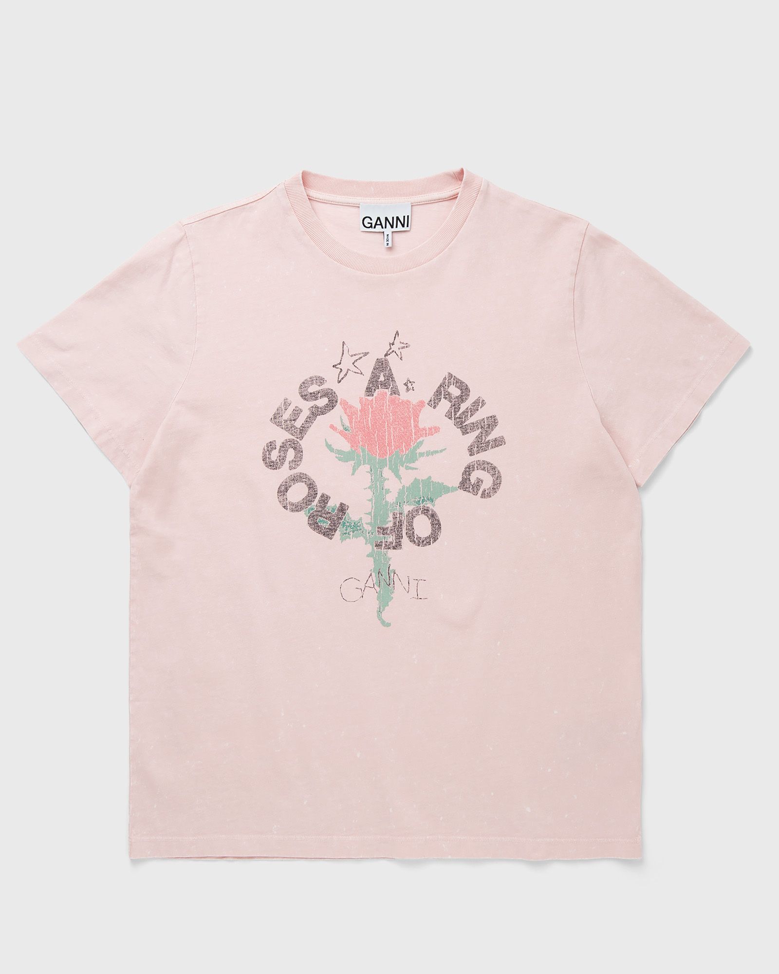 Ganni Future Heavy Jersey Overdyed T-shirt, orange