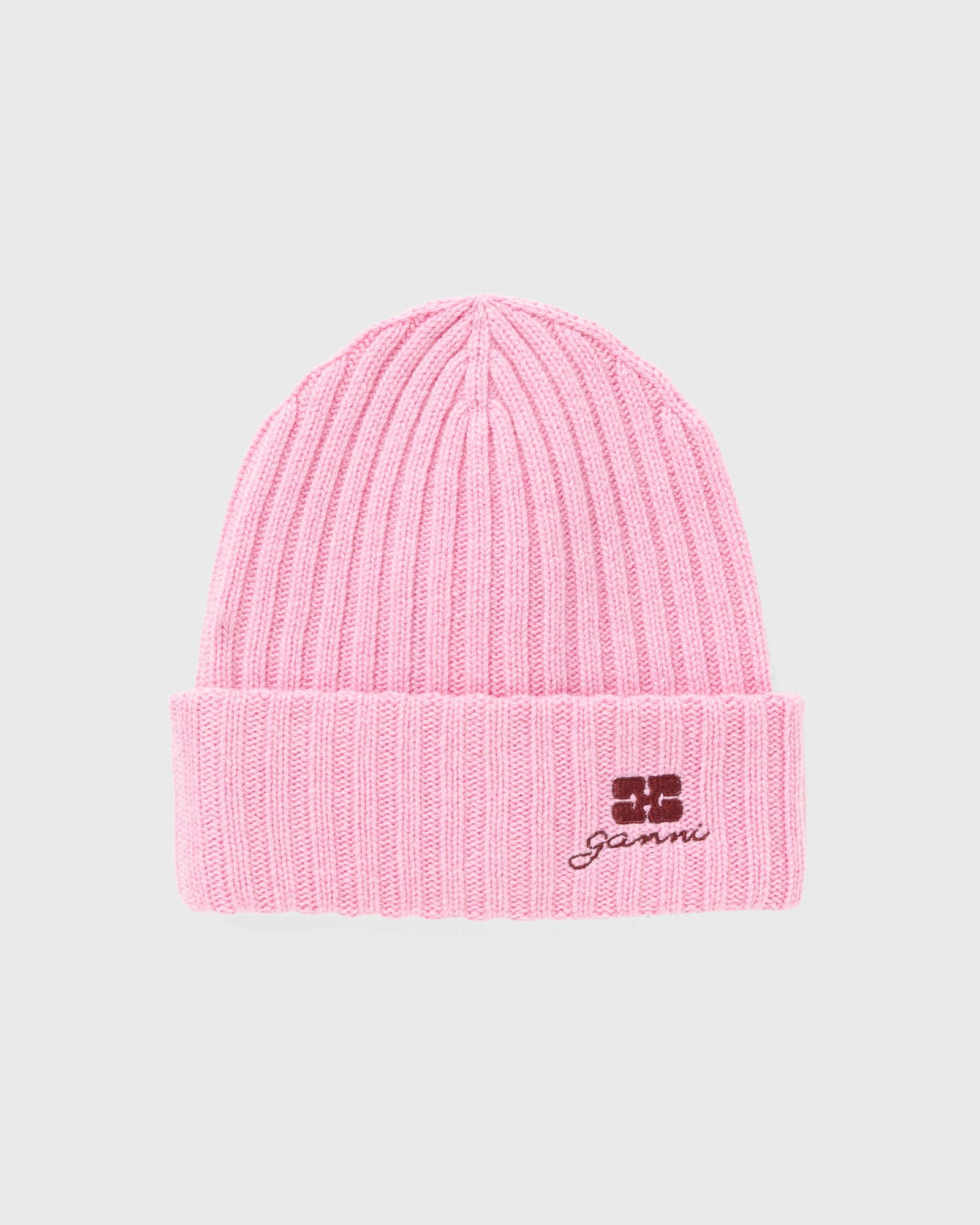 Ganni Future Wool Beanie, pink