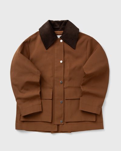 Ganni Heavy Twill Jacket, brown