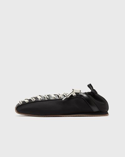 Ganni Lace Up Sporty Ballerina Nylon, black