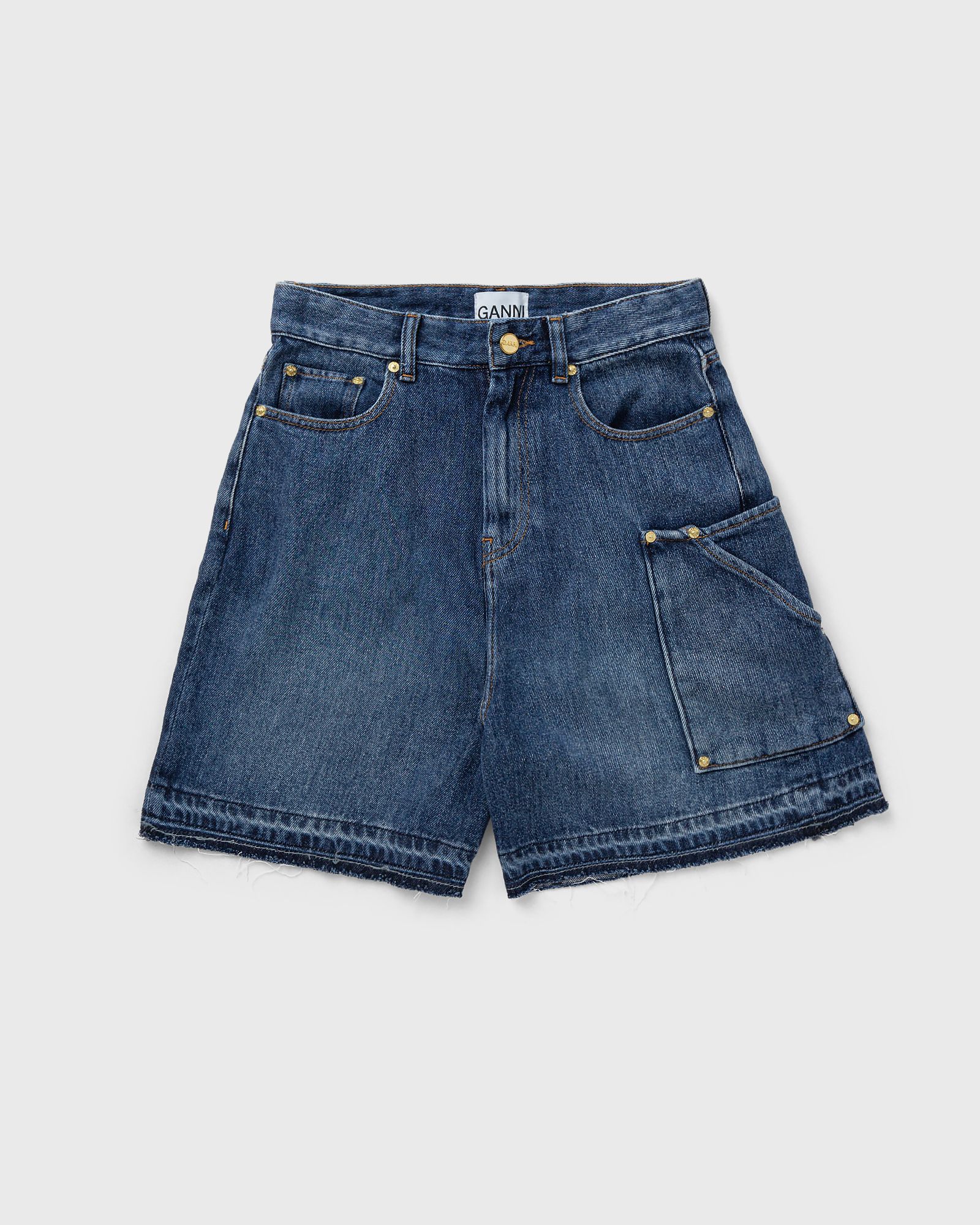 Ganni Light Denim Shorts, blue