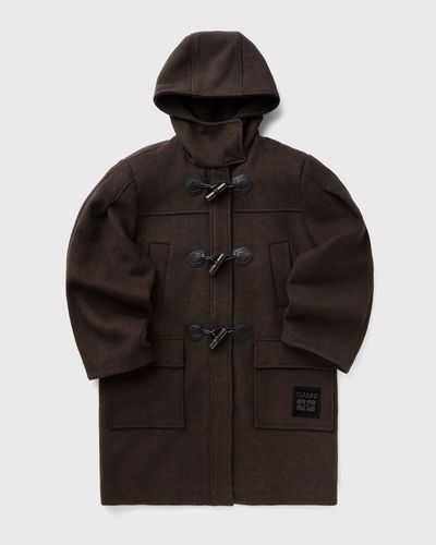 Ganni Peacoat Wool Duffle coat, brown