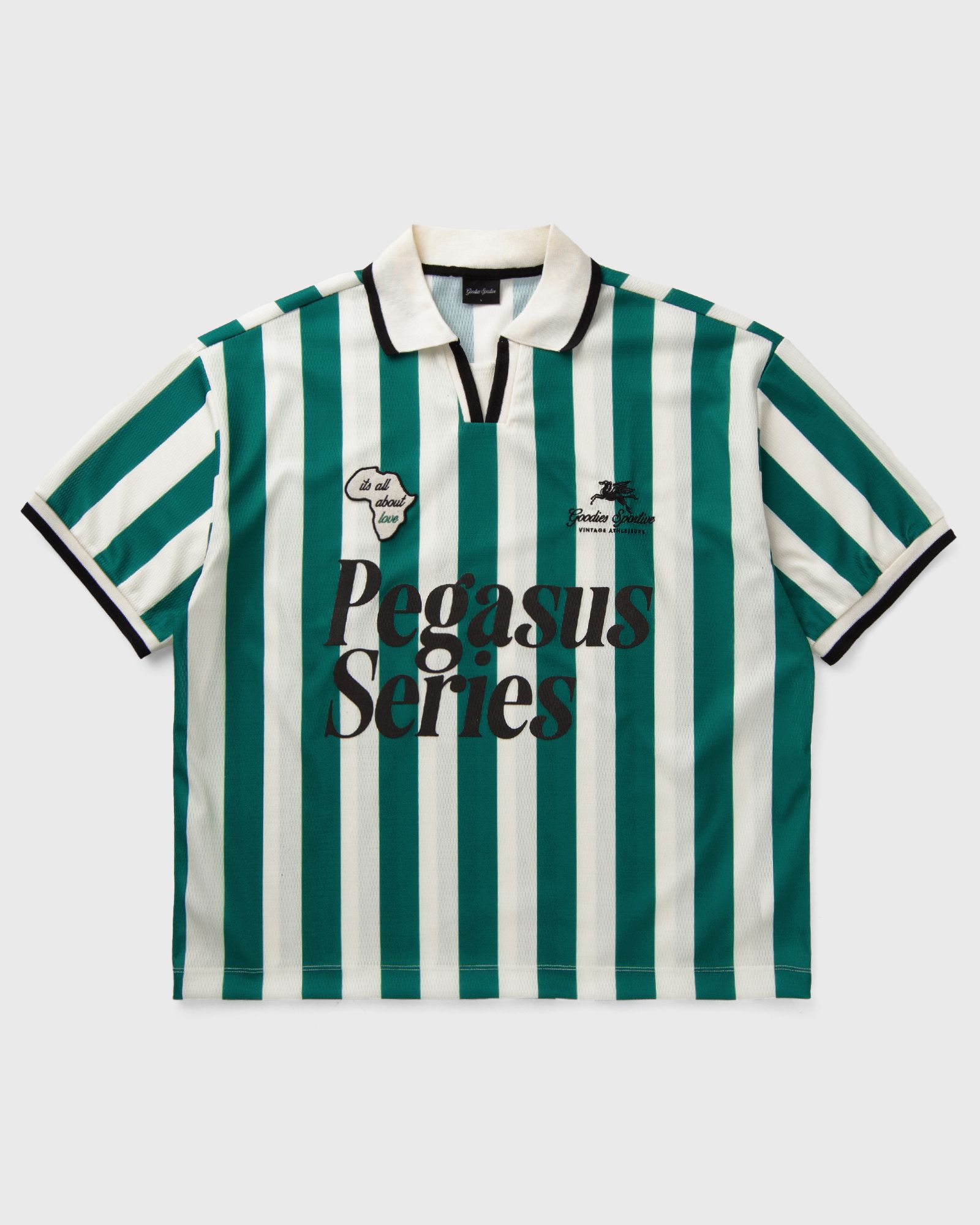 Goodies Sportive ABOUT LOVE FOOTBALL TEE, green|beige