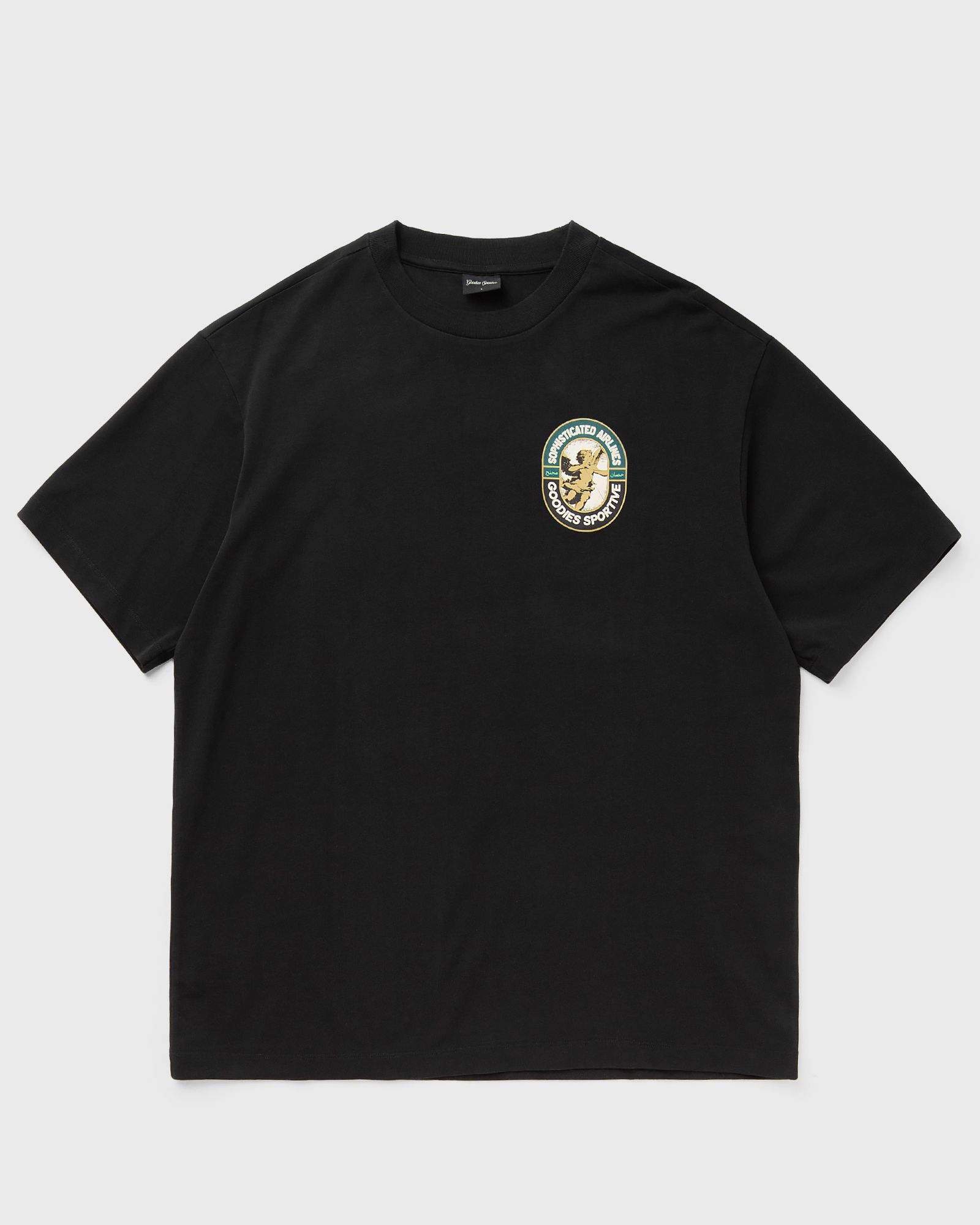 Goodies Sportive SOPHISTICATED AIRLINES BLACK TEE, black