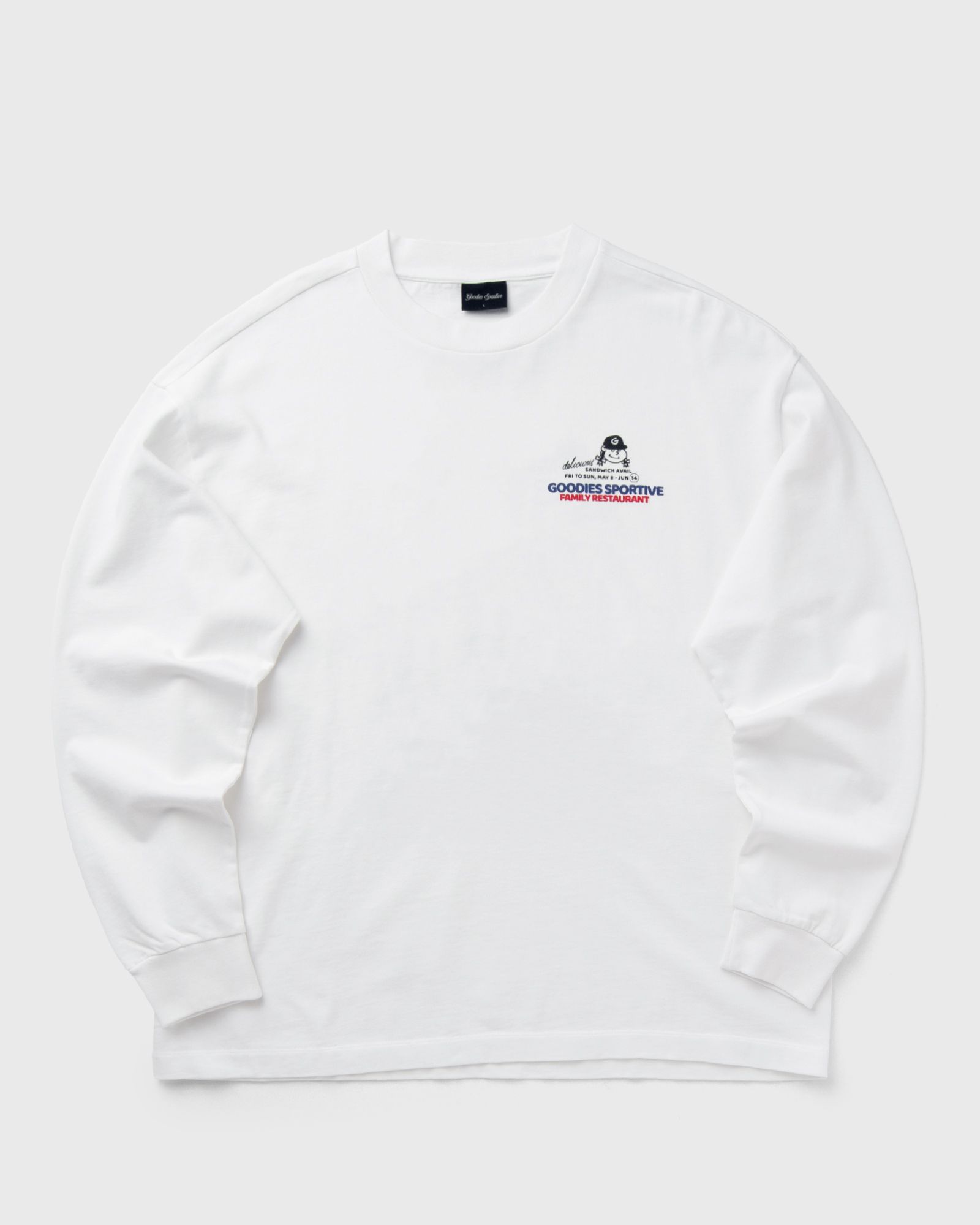 Goodies Sportive WHOLE MEAL LONG SLEEVE TEE, white