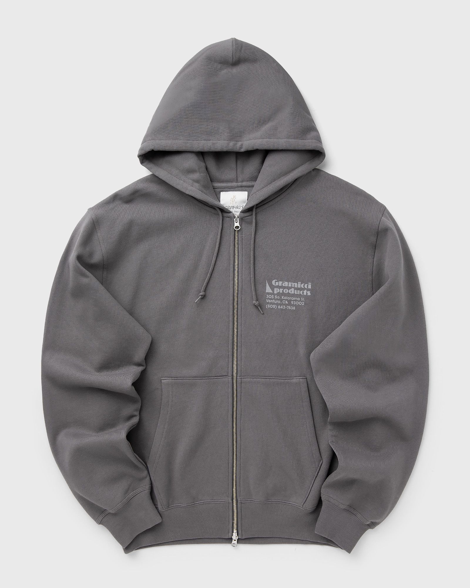 Gramicci G-SAIL ZIP HOODED SWEATSHIRT, grey