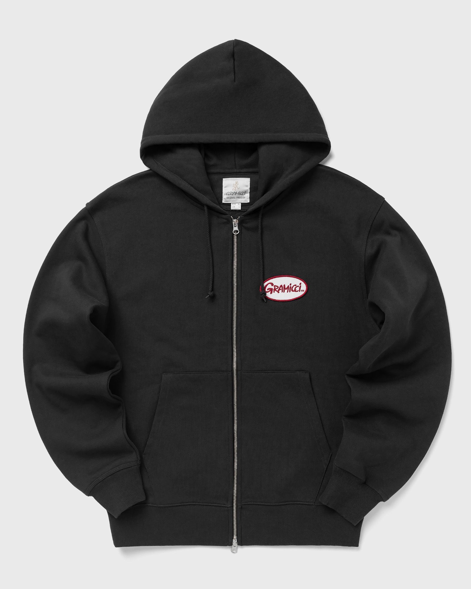 Gramicci OVAL PATCH ZIP HOODED SWEATSHIRT, black