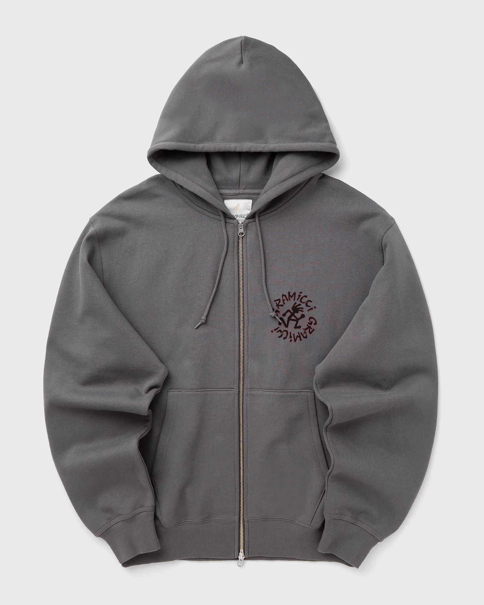 Gramicci RUNNING MAN ZIP HOODED SWEATSHIRT, grey