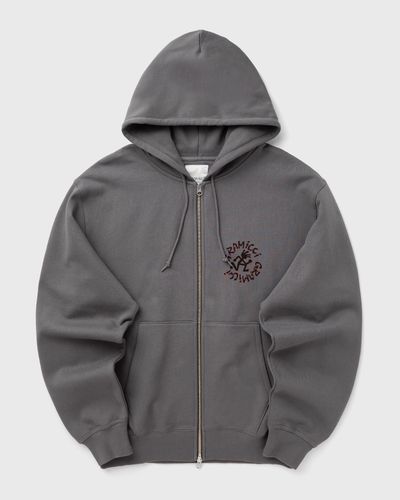 Gramicci RUNNING MAN ZIP HOODED SWEATSHIRT, grey