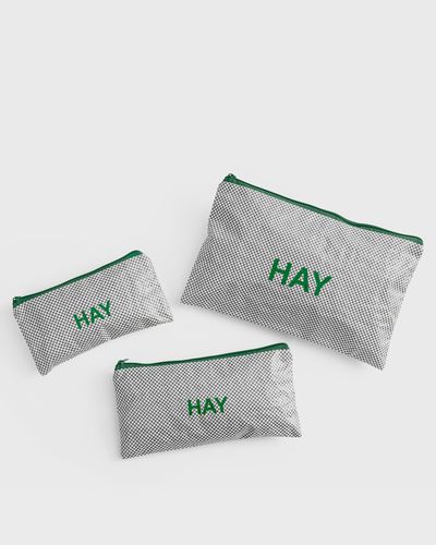 Hay Candy Mono Wash Bag, grey