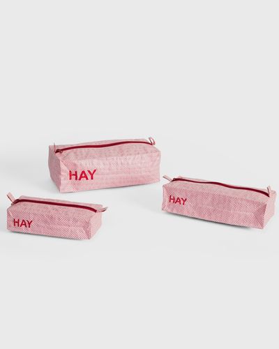 Hay Candy Mono Wash Bag Box Set of 3, pink