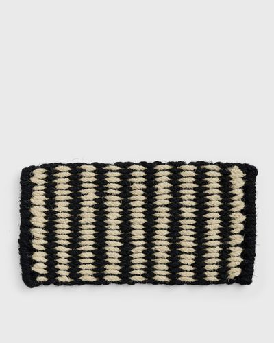 Hay Coco Door Mat-Stripe Wide, black|white