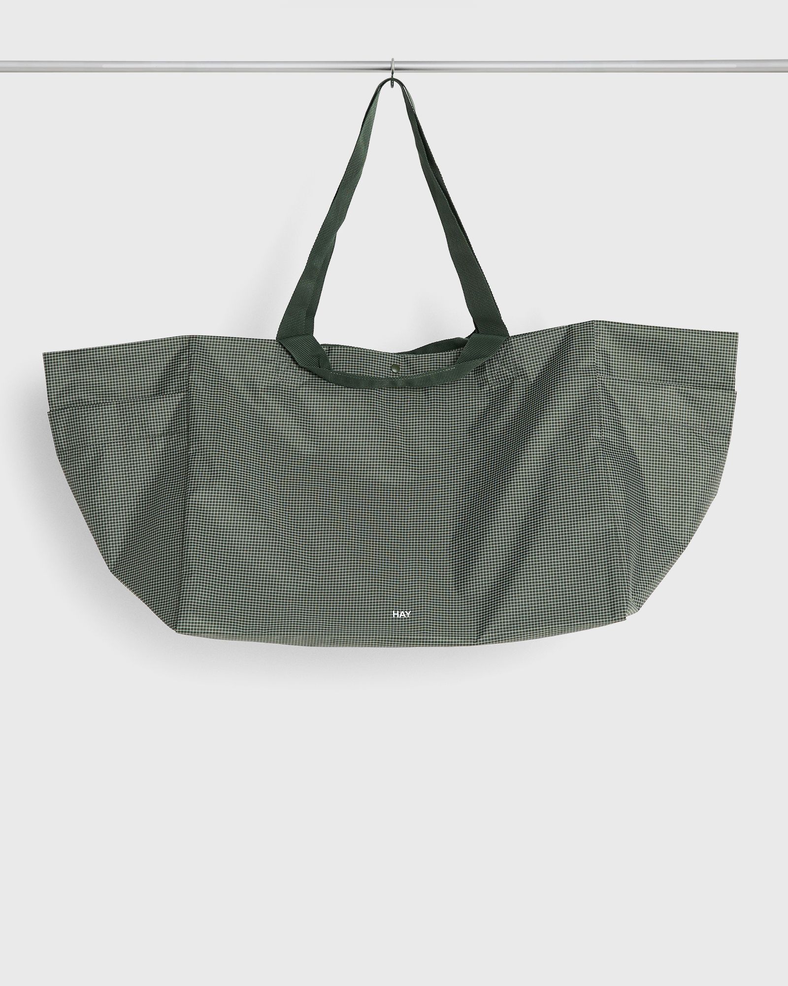 Hay Grid Weekend Bag Large, green