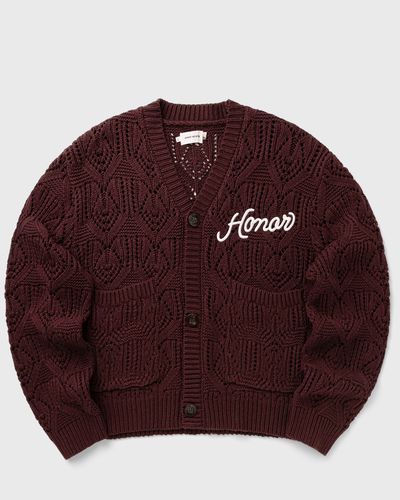 Honor The Gift CABLE CARDIGAN, red