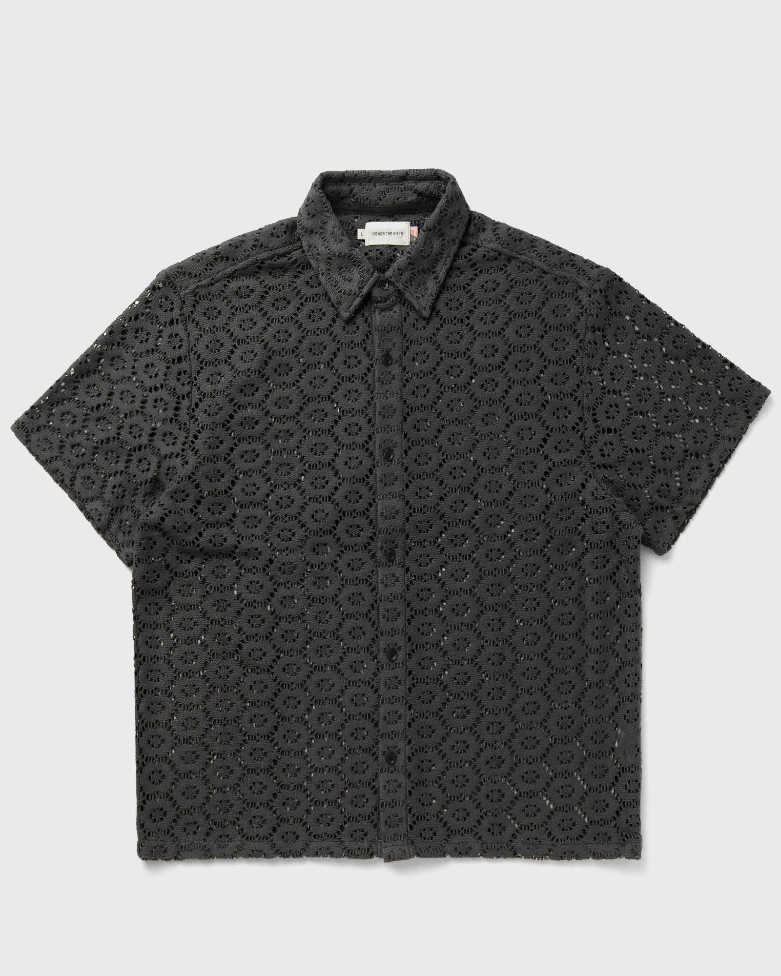 Honor The Gift CROCHET BUTTON UP, black