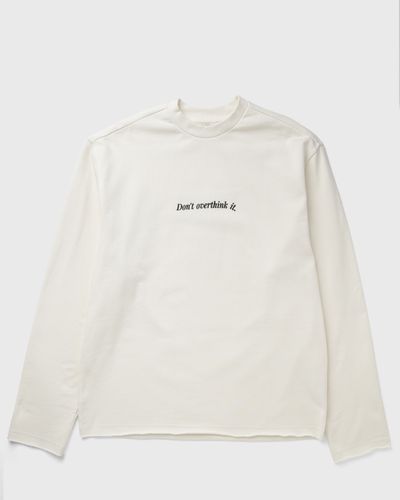 Honor The Gift DONT OVERTHINK IT CREWNECK LS, white