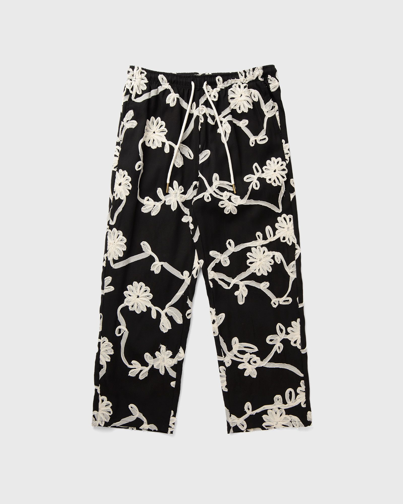 Honor The Gift FLORAL RIBBON ANKLE PANT, black|beige