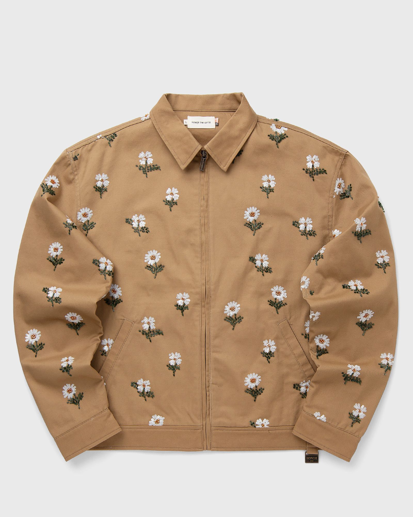 Honor The Gift FLOWERS BEADED JACKET, grey