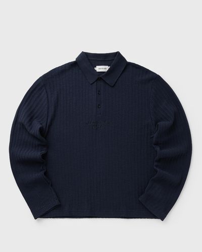 Honor The Gift LONG SLEEVE KNIT POLO, blue