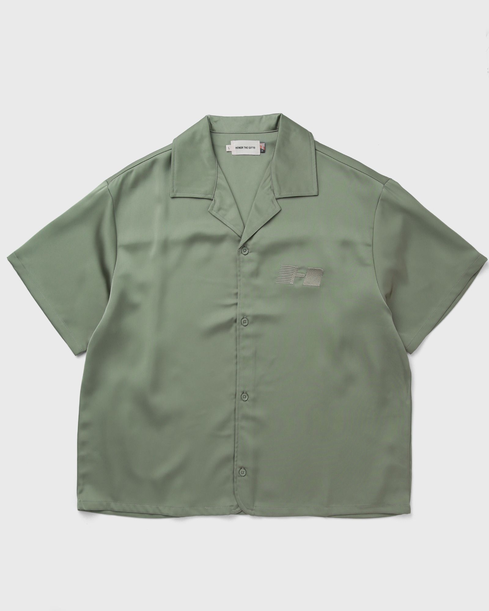 Honor The Gift SATIN CHEST LOGO CAMP COLLAR, green