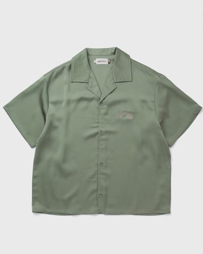 Honor The Gift SATIN CHEST LOGO CAMP COLLAR, green