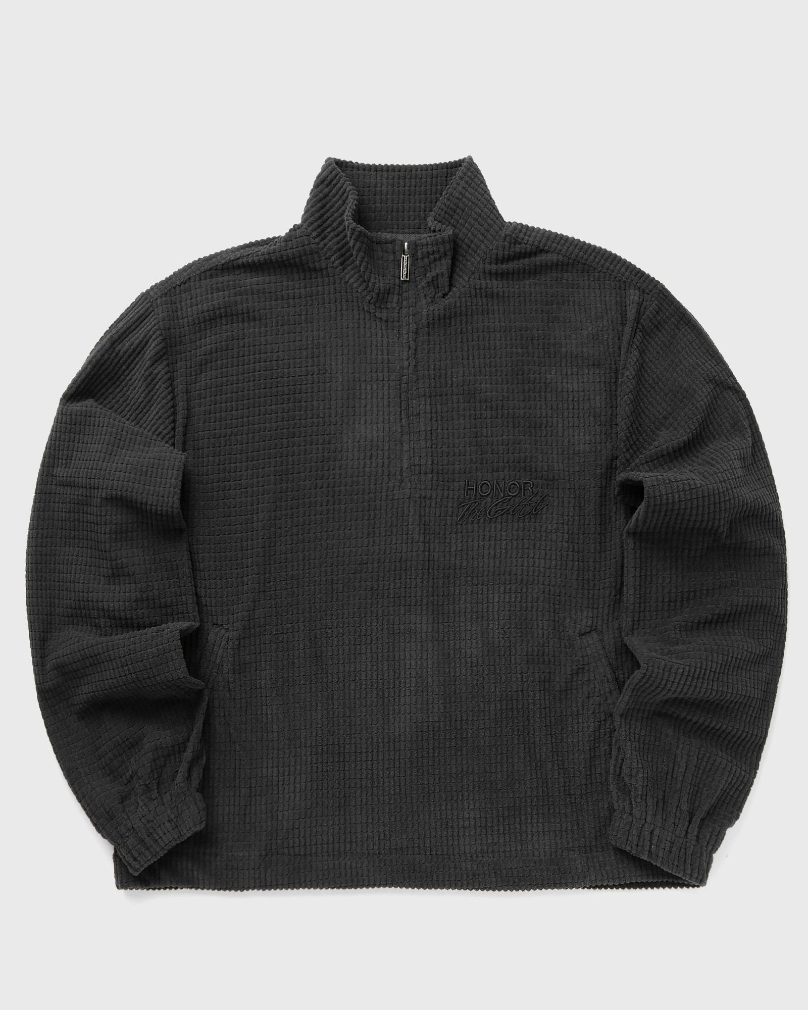 Honor The Gift TEXTURED KNIT ANORAK, black