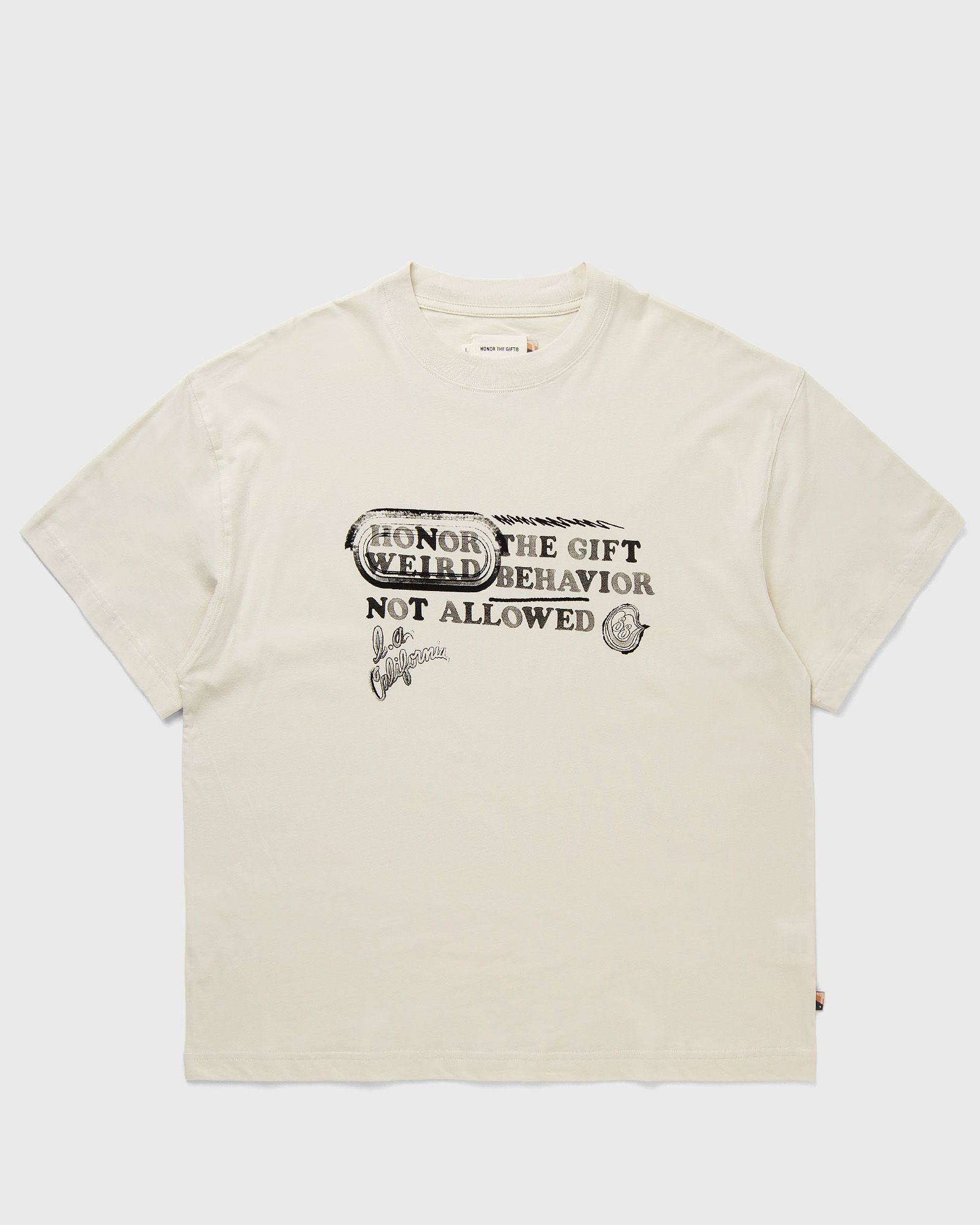 Honor The Gift WEIRD BEHAVIOR S/S TEE, beige