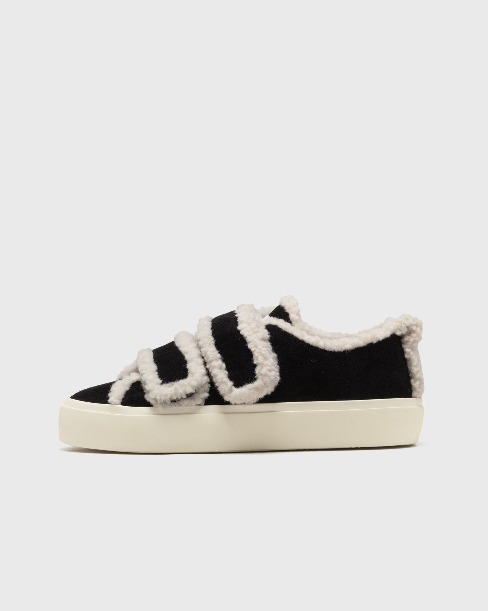 INUIKII SHEARLING LOW VELCRO, black