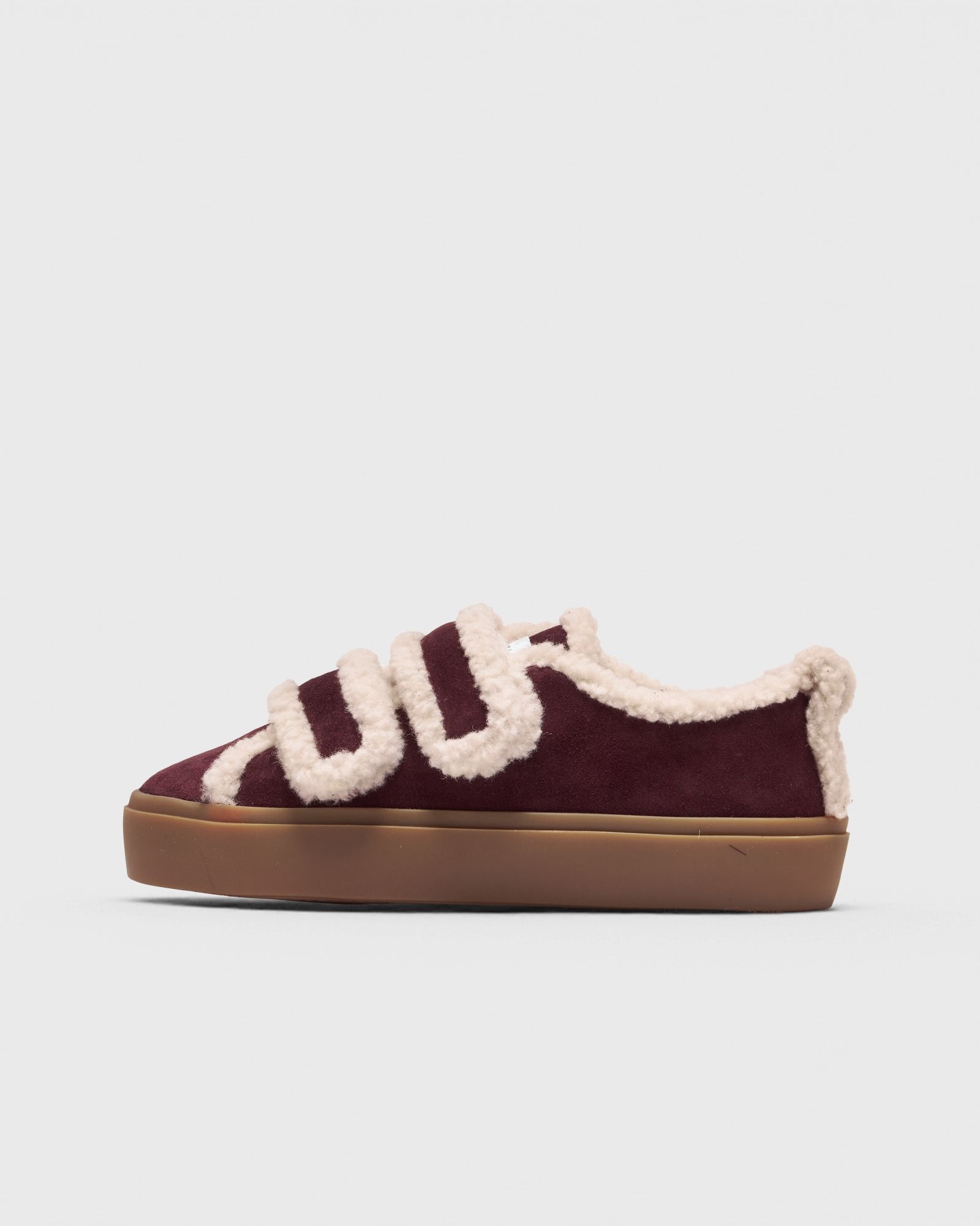 INUIKII SHEARLING LOW VELCRO, red