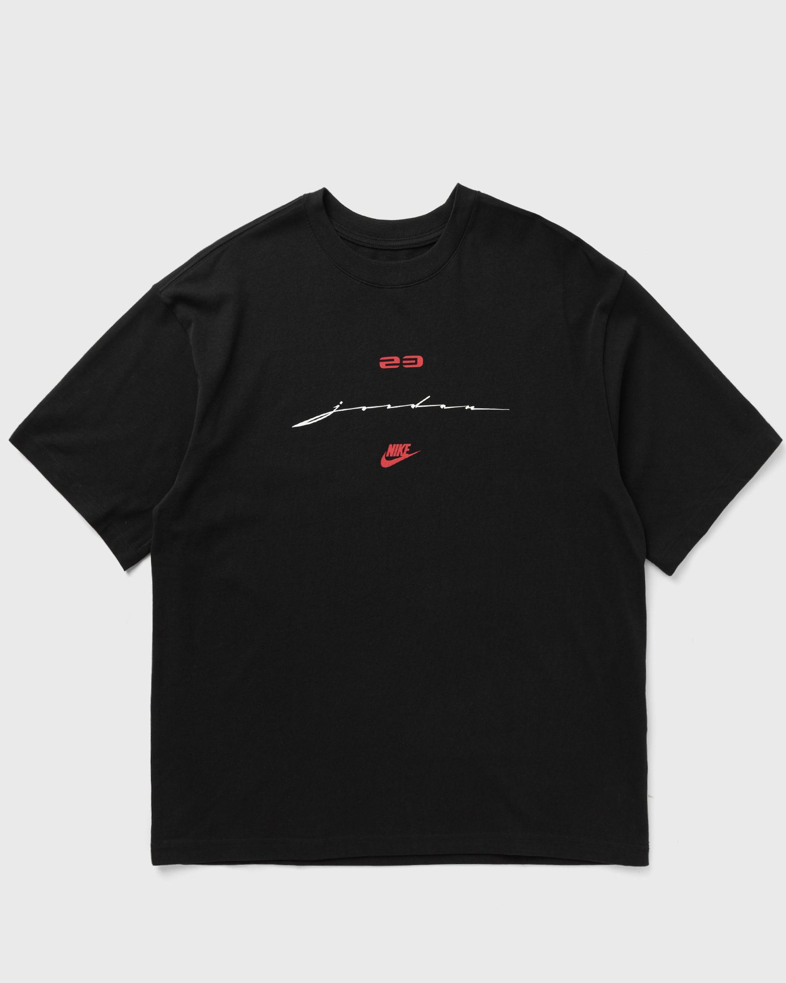 Jordan FLT SCRIPT BOXY SS CREW, black