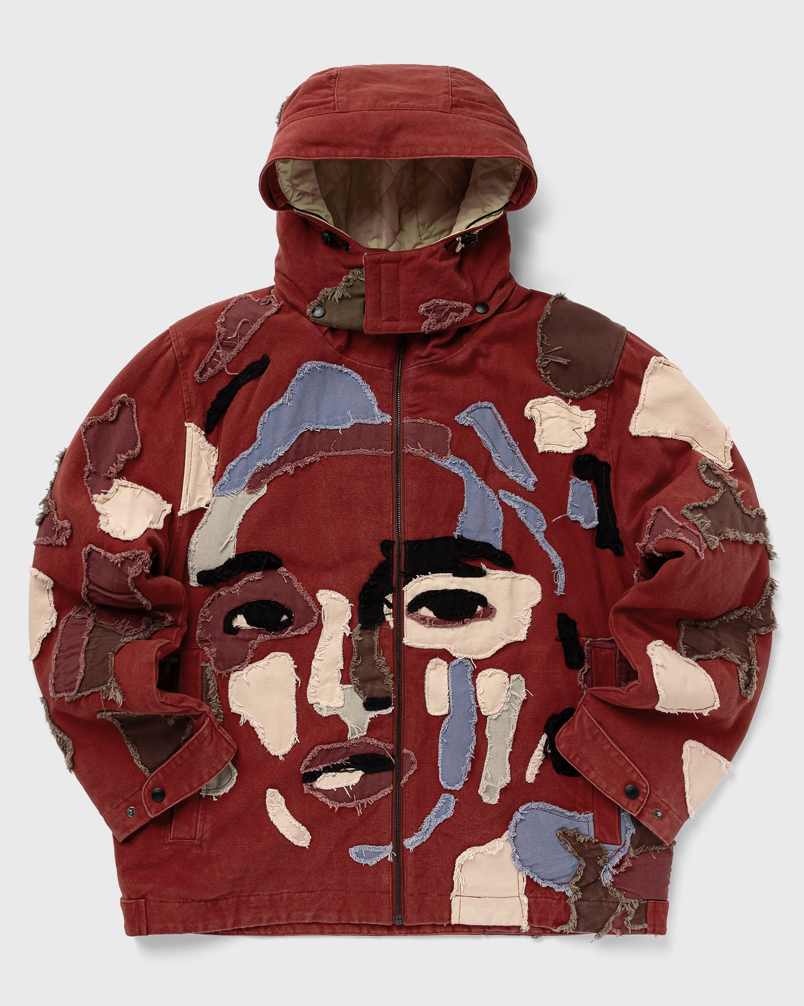 KidSuper Studios Collaged man Puffer, red