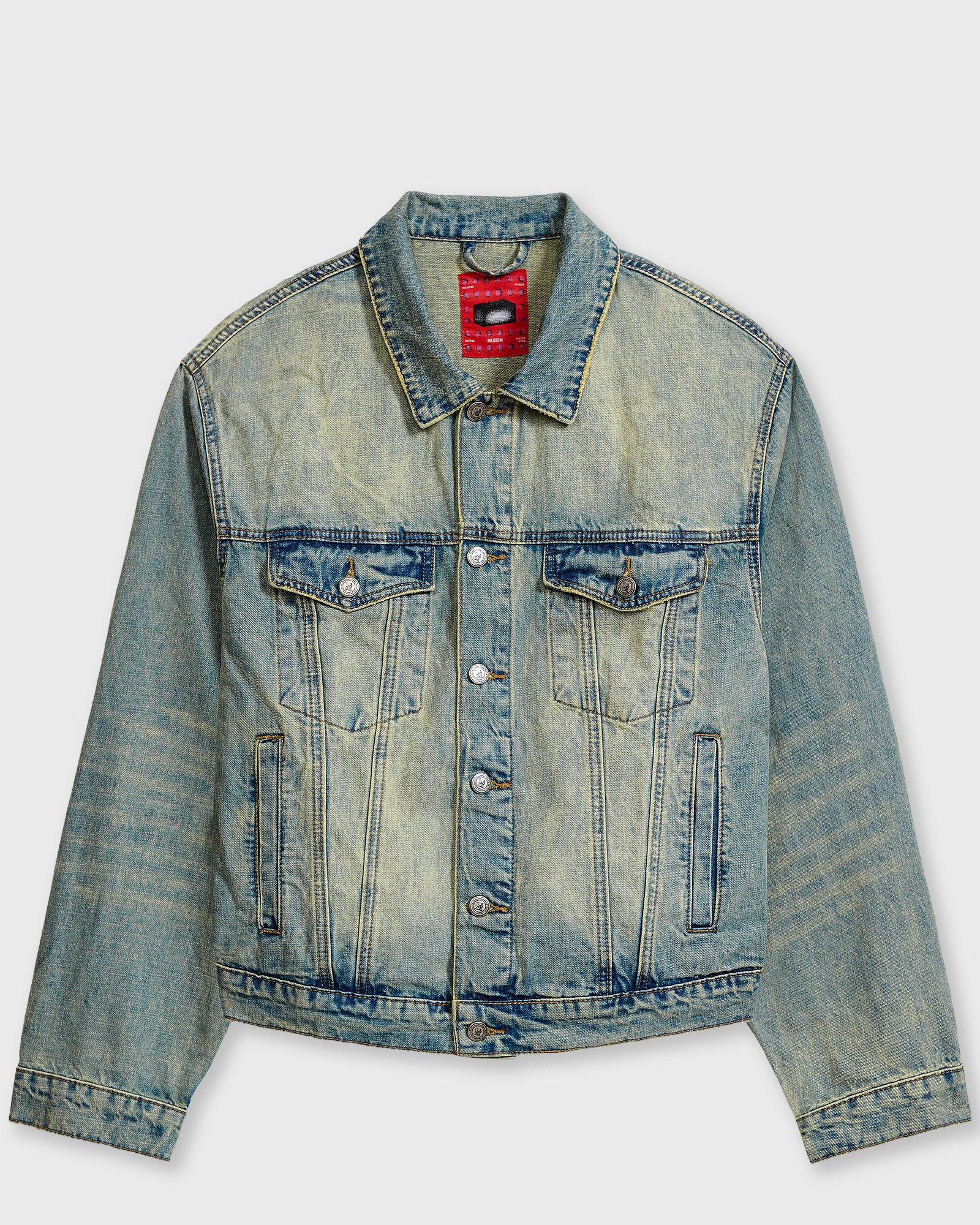 KidSuper Studios Light Wash Dove Denim Jacket, green