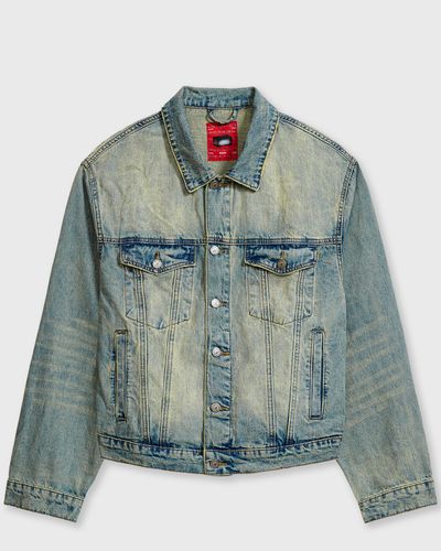 KidSuper Studios Light Wash Dove Denim Jacket, green
