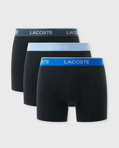 Lacoste 3-Pack Stretch Cotton Boxer Briefs, black
