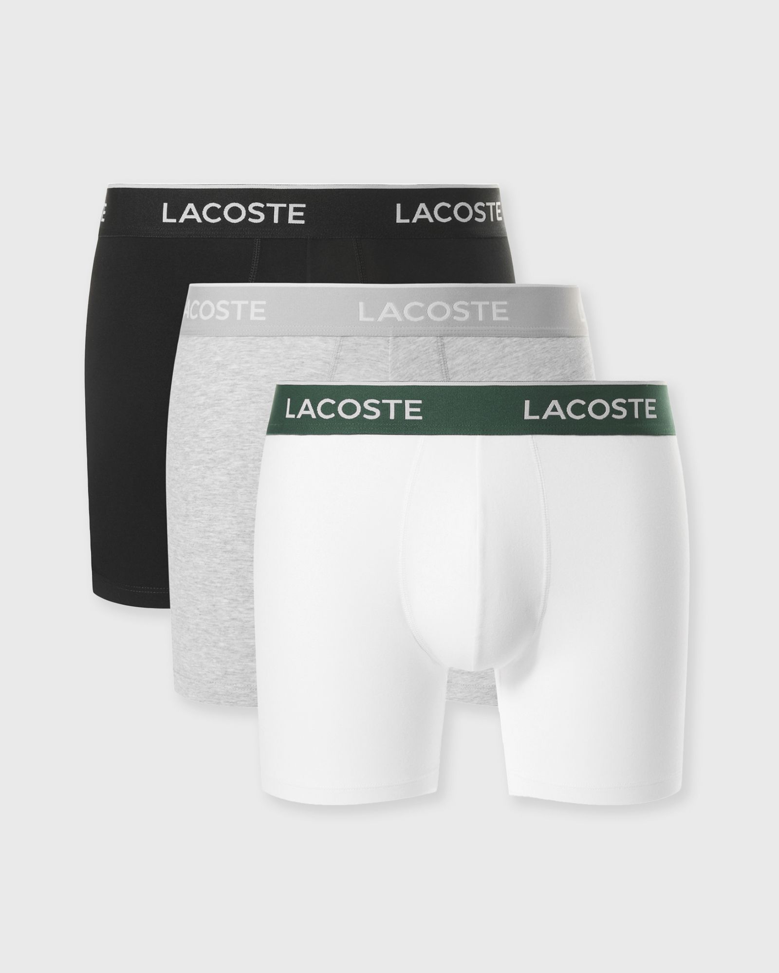 Lacoste 3-Pack Stretch Cotton Boxer Briefs, multi
