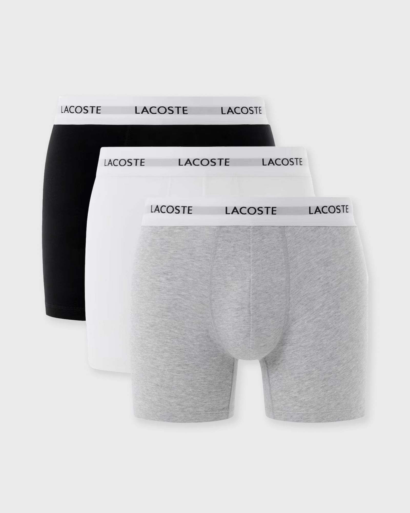 Lacoste 3-Pack Stretch Cotton Boxer Briefs, multi