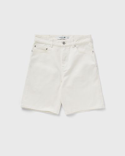 Lacoste Straight Fit Denim Bermuda Shorts, white