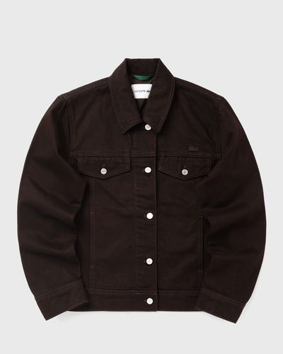 Lacoste Slim Fit Buttoned Denim Jacket, brown