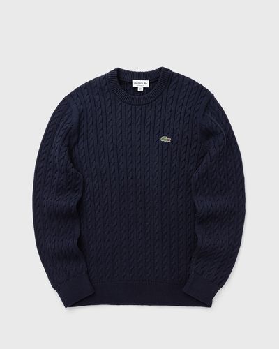 Lacoste Cable Knit Cotton Sweater, blue