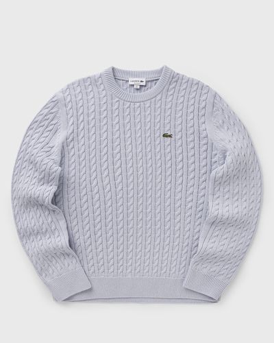 Lacoste Cable Knit Cotton Sweater, blue