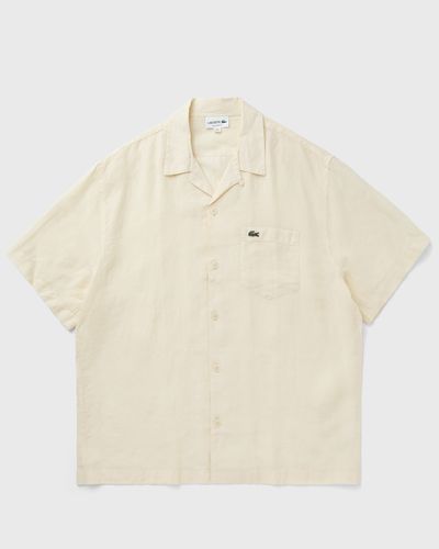 Lacoste Relaxed Fit Linen Shirt, beige
