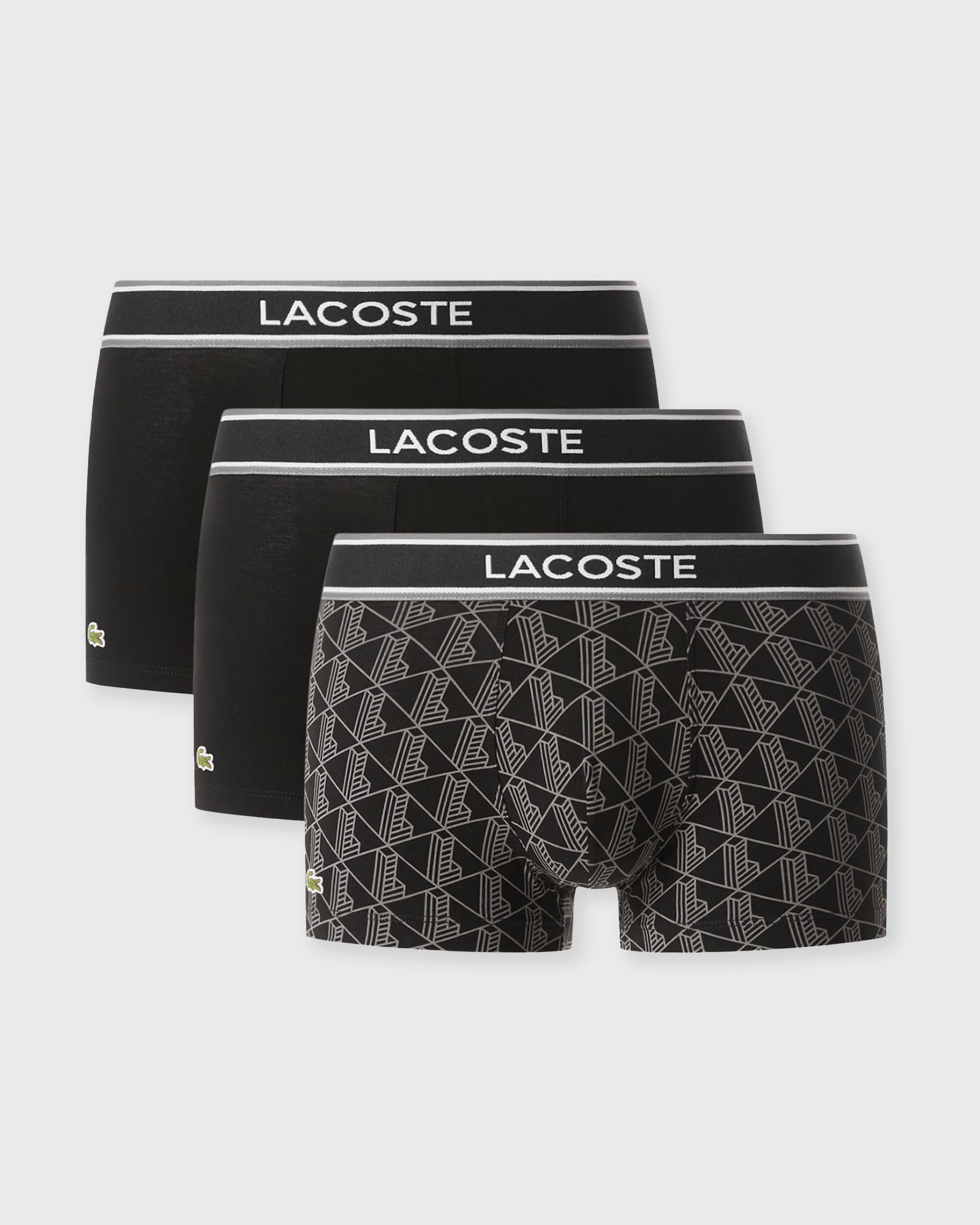 Lacoste COTTON STRETCH TRUNK 3PCK, black